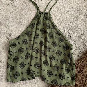 Green flowy summer top